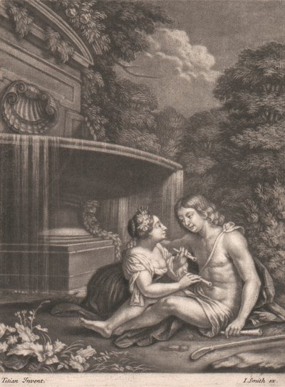 Vénus Witholding Adonis From the Chase de John Smith