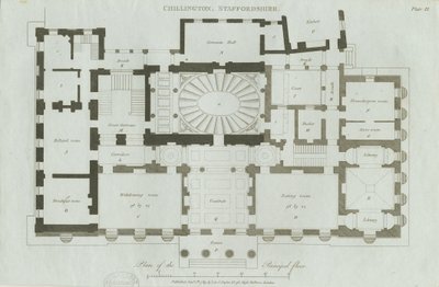 Chillington Hall: gravura de John Soane