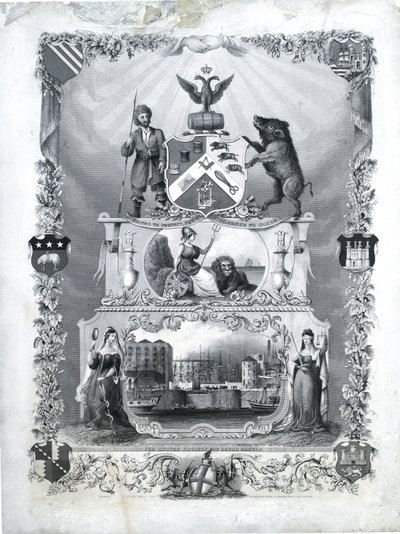 A Sociedade Unida dos Fabricantes de Pincéis, c.1840 (gravura sobre papel) de John & Son Shury