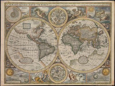 Um novo e preciso mapa do mundo de John Speed