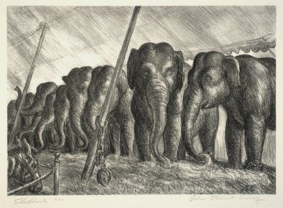 Circo de elefantes de John Steuart Curry