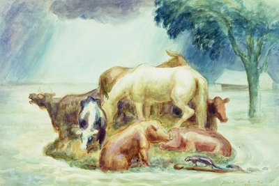 Santuário, c.1936 (aguarela sobre papel) de John Steuart Curry