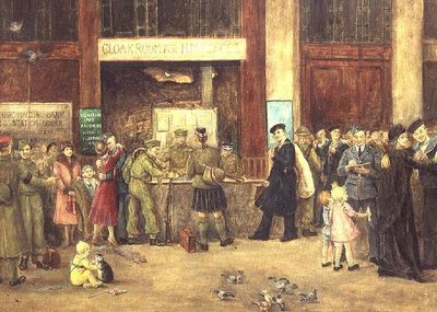 O Vestiário das Forças na Estação de Waterloo de John Stewart Clark