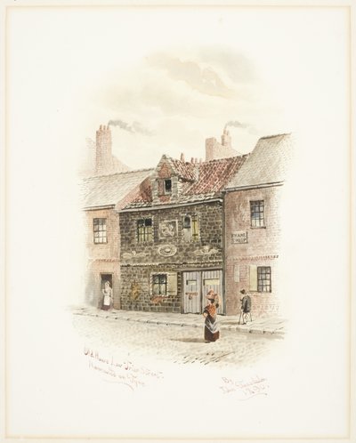 Casa velha rua baixa do frade, Newcastle em cima de Tyne (bodycolour) de John Teasdale