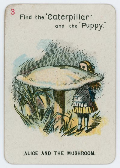 Alice e o cogumelo de John Tenniel