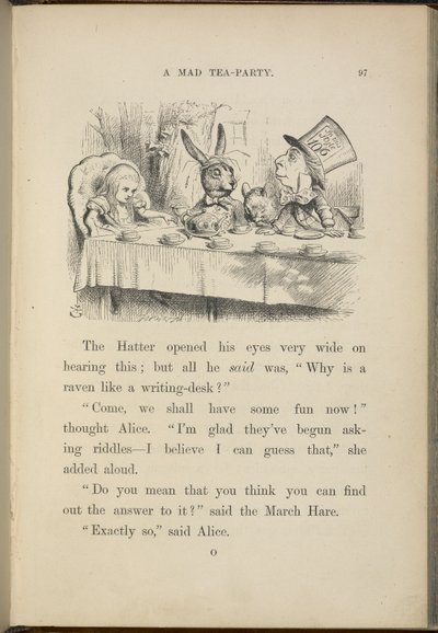 Alice na festa do chá do Chapeleiro Louco. de John Tenniel