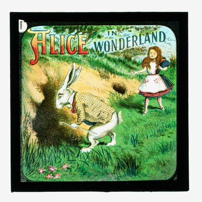 Alice no país das maravilhas, slides de lanternas coloridas de John Tenniel