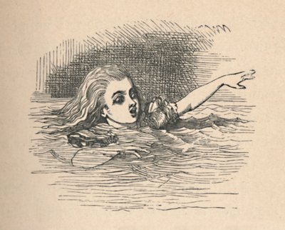 Alice em um mar de lágrimas, 1889 de John Tenniel