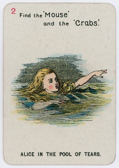 Alice na piscina de lágrimas de John Tenniel