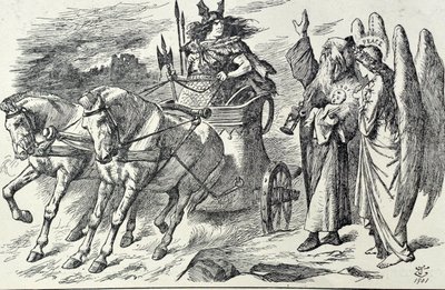 Desenho animado de Punch entitulado Apelo do Tempo de John Tenniel