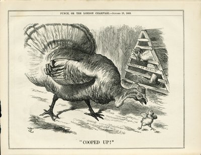 Ilustração de John Tenniel (1820-1914) em Punch de John Tenniel