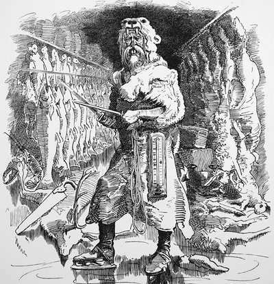A visão do Sr. Punch sobre a importância futura da refrigeração de John Tenniel