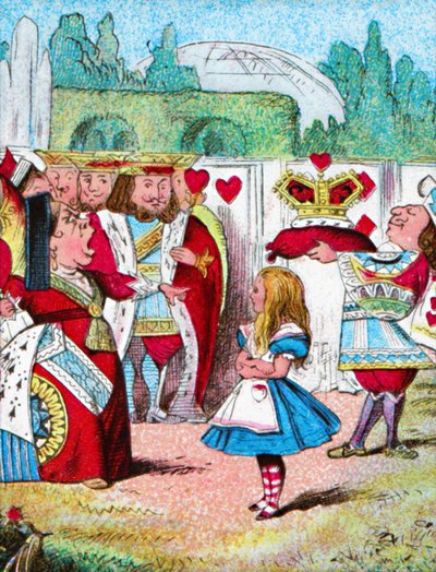 Fora com sua cabeça! Alice e sua rainha vermelha, c1910 de John Tenniel