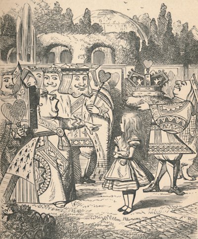 Fora com sua cabeça! Alice e a rainha vermelha, 1889 de John Tenniel