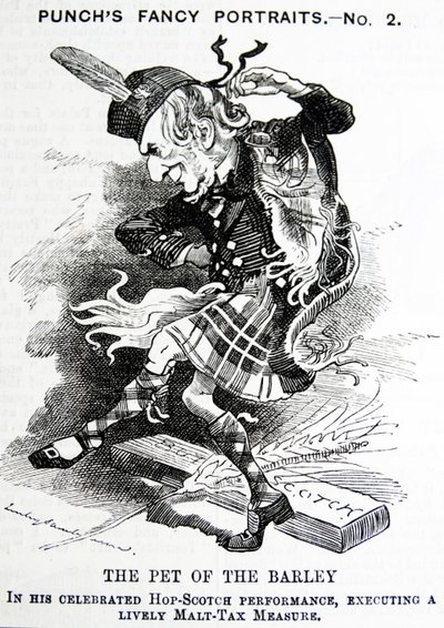 Sátira política retratando William Ewart Gladstone de John Tenniel