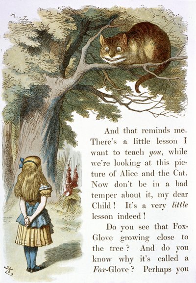 O gato Cheshire de John Tenniel