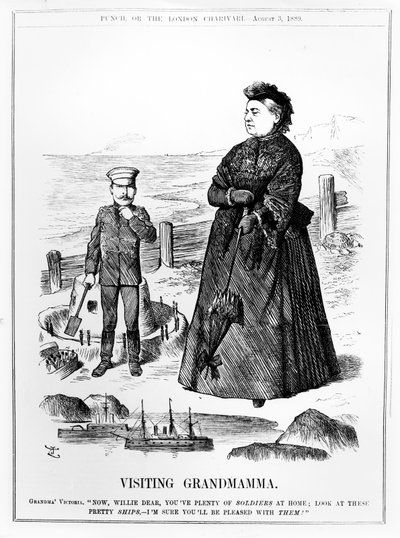 Visitando Grandmamma, ilustração de &39;Punch&39;, publicado em 3 de agosto de 1889 de John Tenniel