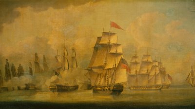 Batalha do Estreito de Malaca, 15 de fevereiro de 1804 de John Thomas Serres