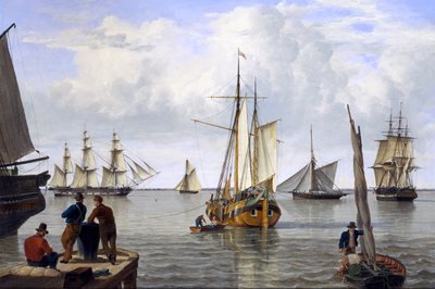 Envio no estuário do Tamisa, 1820 de John Thomas Serres