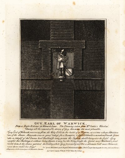 Guy, Conde de Warwick, de um basso-relievio em Warwick Lane de John Thomas Smith