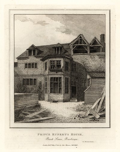 Casa do Príncipe Ruperts, Beech Lane, Barbican de John Thomas Smith