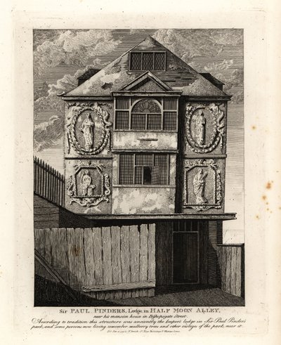 Sir Paul Pinders Lodge em Half Moon Alley de John Thomas Smith