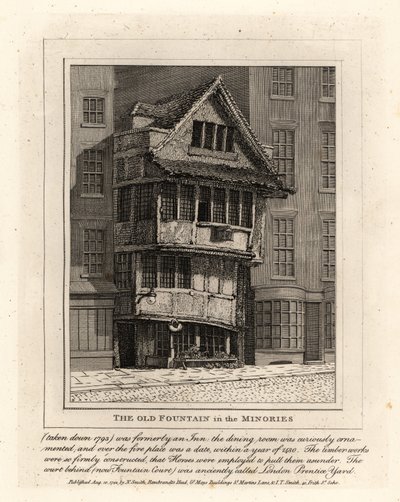 A velha fonte na paróquia de Minories, Londres de John Thomas Smith