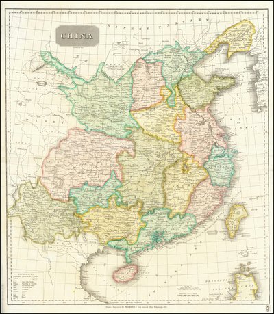 Mapa da China de 1815 de John Thomson
