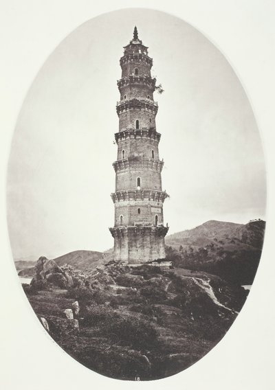 Um Pagoda perto de Chao-Chowfu, c. 1868. de John Thomson