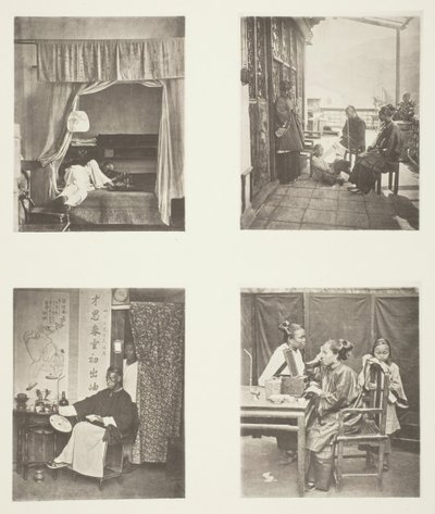 A Whiff of the Opium Pipe at Home, After Dinner, Reading for Honours, The Toilet, c. 1868. de John Thomson