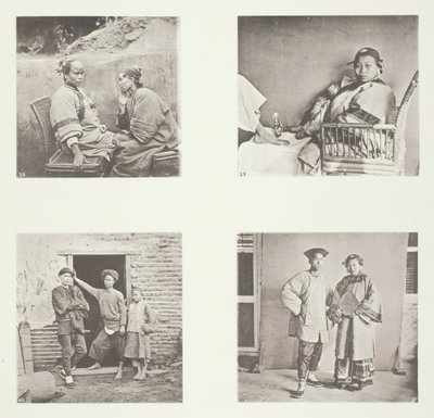 Mulheres Amoy, O Pequeno Pé de uma Senhora Chinesa, Homens Amoy, Trajes Masculinos e Femininos, Amoy, c.1868. de John Thomson