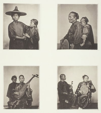 Boat Girls, A Canton Boatwoman and Child, Musicians, Musicians, c. 1868. de John Thomson