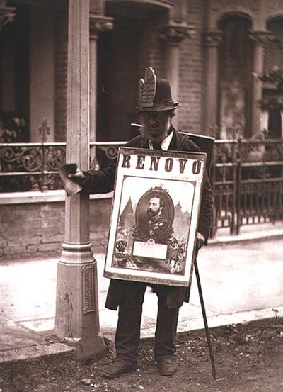 O Boardman de Londres, da "Street Life in London de John Thomson
