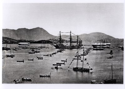 Vista do Porto, Hong Kong, de "Ilustrações da China e seus habitantes", de J. Thomson, publicado em 1873 de John Thomson