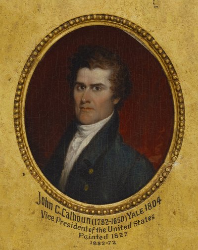 John Caldwell Calhoun (1782–1850), Licenciatura em Letras em 1804, Doutoramento em Direito em 1822 de John Trumbull