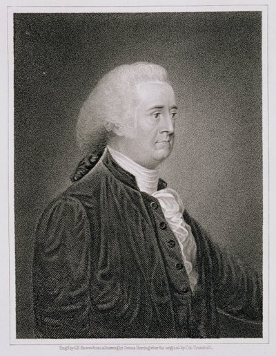 John Rutledge (1739-1800), gravado por GF Storm (fl.c.1834) depois de um desenho do original de James Herring (1794-1867) de John Trumbull