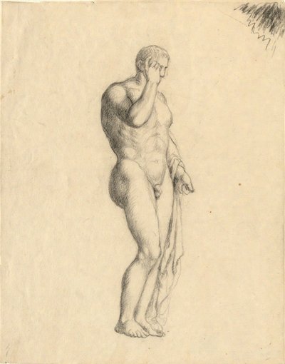 Figura Masculina Nua (clássica) mostrando o lado direito (mesma figura de 1938.280) de John Trumbull
