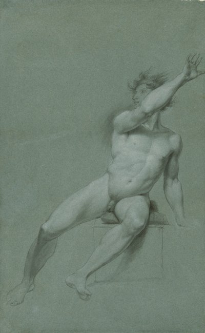 Esboço de um estudo de vida nu masculino de John Trumbull
