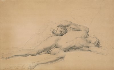 Estudo para a Morte do General Montgomery no Ataque ao Québec, 31 de Dezembro de 1775 de John Trumbull