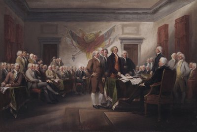 A Declaração de Independência, 4 de julho de John Trumbull