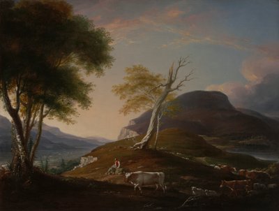 Vista sobre a Montanha Ocidental perto de Hartford de John Trumbull