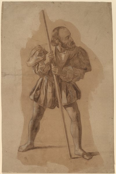 Estudo de figurino para Columbus Mural, Washington, D.C. de John Vanderlyn