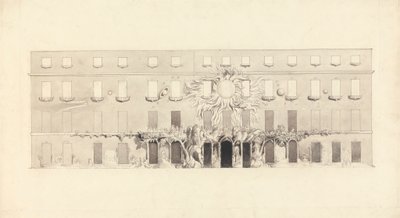 Desenho Arquitectónico de um Edifício com Símbolos Astrológicos de John Varley