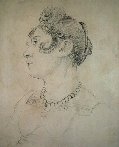 Retrato de Matilda Lowry (lápis sobre papel) de John Varley