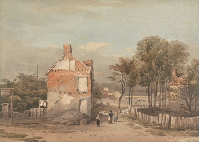 The Thames Near the Penitentiary, Millbank, Londres de John Varley