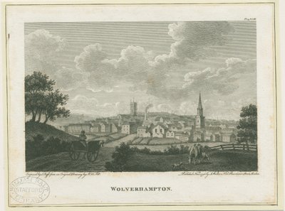 Wolverhampton - Sudoeste Vista: gravura, nº [c 1796] de John Walker