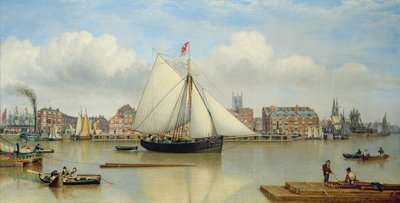 Hull from the Humber, c.1837 (óleo sobre tela) de John Ward