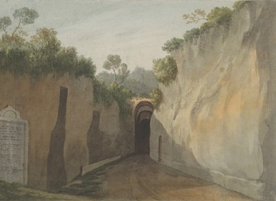 Entrada na Gruta de Posillipo, Nápoles, 1778-79. de John Warwick Smith