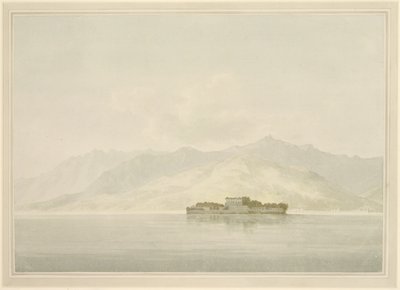 Isola Madre, Lago Maggiore, c.1781 (wc sobre grafite sobre papel) de John Warwick Smith