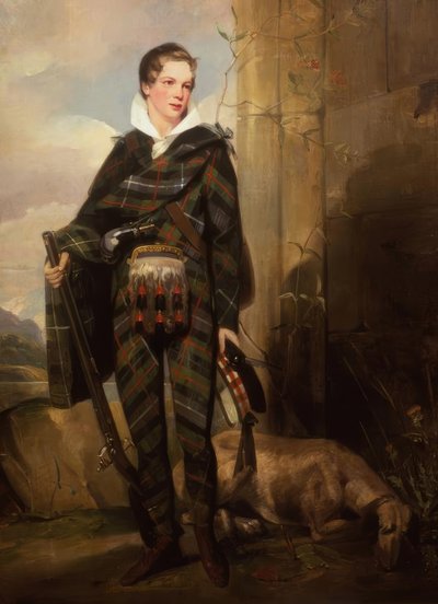 JW Gordon, Retrato de um menino - Pintura, 19º C. de John Watson Gordon